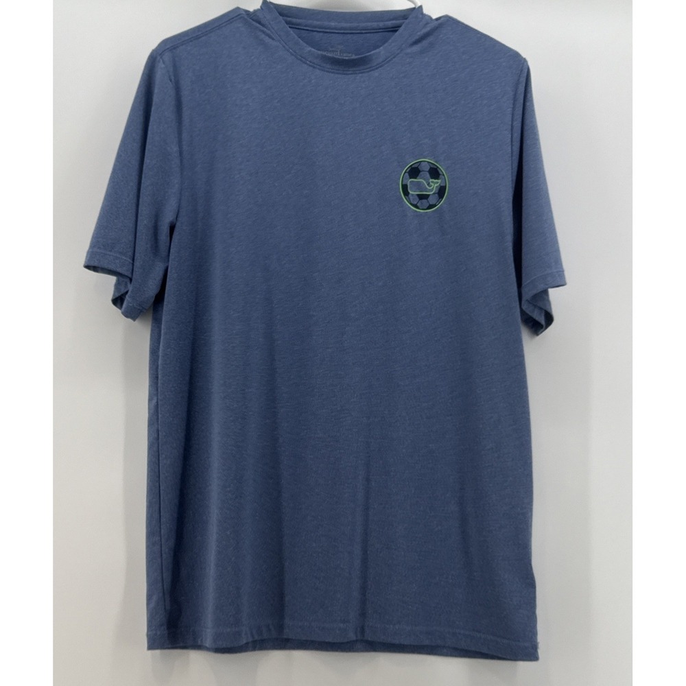 Vineyard Vines Soccer Whale T-Shirt Youth Size XL/18 Blue